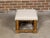 Early 20th Century English Oak 1900s Stool with Incised Accents and Custom Upholstery For Sale - Image 5 of 11
