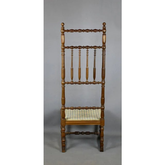 Antique French Walnut Bobbin-Turned Nursing Chair or Side Chair For Sale - Image 9 of 12