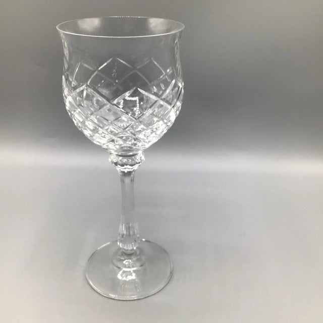 Traditional Mikasa Montclair Wine Glasses Blown Cut Crystal-Set of 7 For Sale - Image 3 of 13