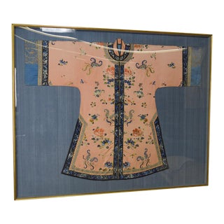Vintage Asian Japanese or Chinese Framed Kimono For Sale