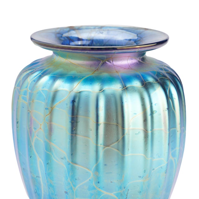 2010s Mayauel Ward Iridescent Blown Glass Vase, 2015 For Sale - Image 5 of 9