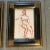 Abstract 1950’s 2 Original Sepia Female Nude Study Drawings Ornate Vintage Frames-A Pair For Sale - Image 3 of 7