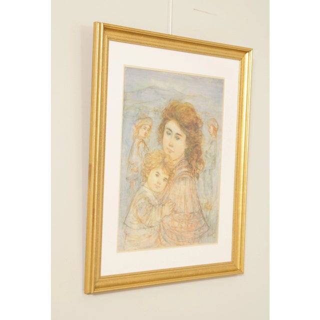 Impressionist Edna Hibel Impressionist Style 'Sally and Nellie' Lithograph For Sale - Image 3 of 13