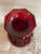 Ruby Red Glass Decanter Bottle / Clear Stopper For Sale - Image 4 of 10