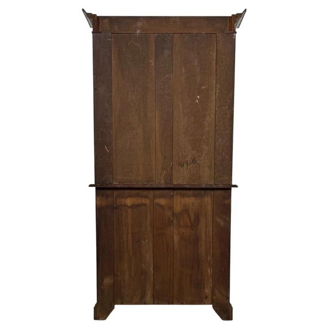 Brown Antique Early 20th Century English Arts and Crafts Oak Bookcase For Sale - Image 8 of 11