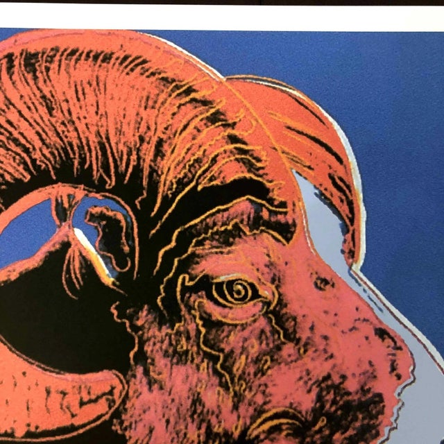 American 1990s After Andy Warhol "Bighorn Ram" Lithograph For Sale - Image 3 of 11
