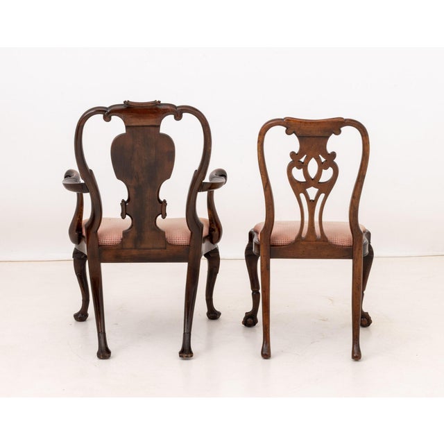 Mid Queen Anne Style Mahogany Chairs, Associated Pair For Sale - Image 11 of 11