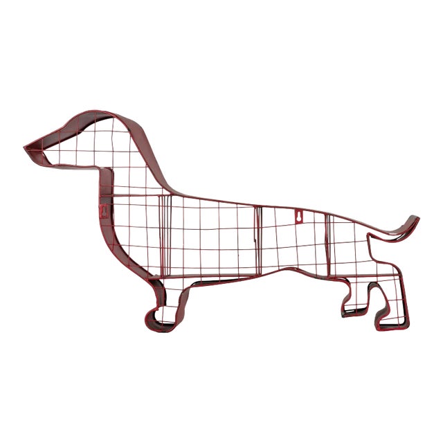 American Vintage Dauchshund Dog Wall Shelf For Sale