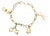 Vintage 14k Yellow Gold Multi Charm Bracelet For Sale