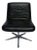 Black Leather Swivel Chair For Sale