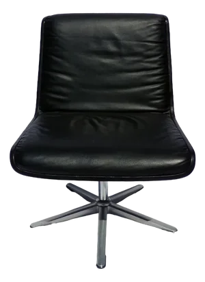 Black Leather Swivel Chair