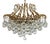 Vintage Brass and Lead Crystal Ball Chandelier from Schröder, 1970s For Sale
