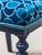 French Mid 20th Century French Imperial Chair With Teal Dining Chairs For Sale - Image 3 of 6