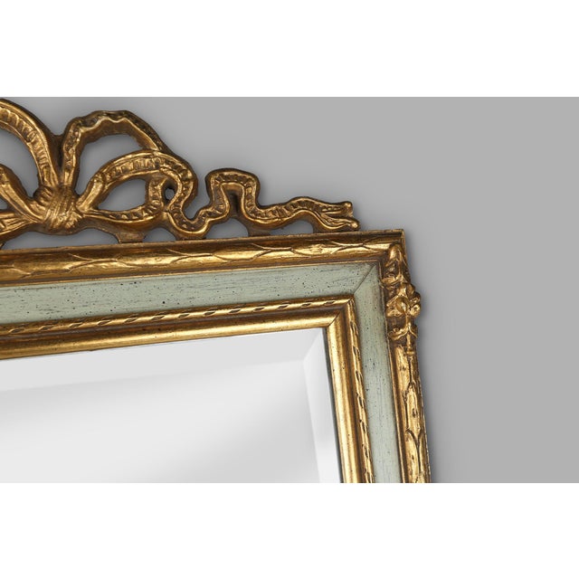 1950s Vintage French Baroque Rococo Style Gold Leaf Decorated Mirror, 1950s For Sale - Image 5 of 12