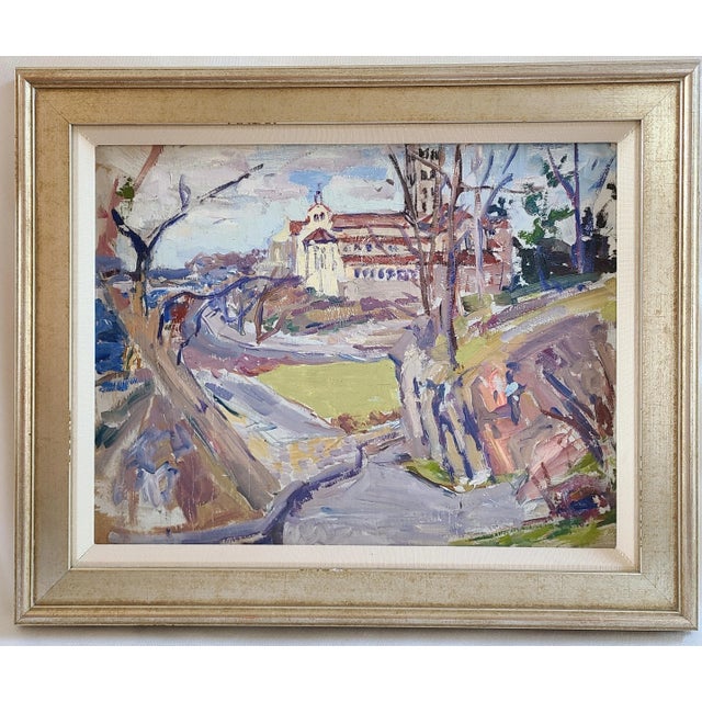 Impressionist Framed Original Painting Titled ‘Mission Hill’ For Sale - Image 3 of 10