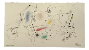 Leszek Rózga, Tingel-Tangel, Mixed Media Drawing, 2001