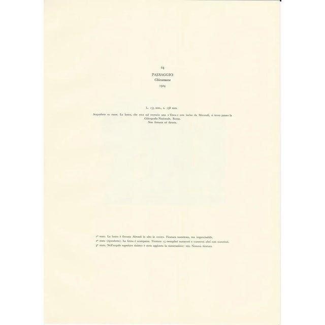 Giorgio Morandi, Landscape of Chiesanuova, 1924-1957, Lithograph For Sale - Image 3 of 5