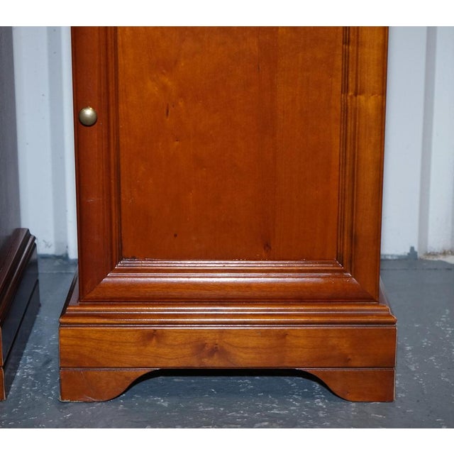 Brown Vintage French Style Cherrywood Nightstands, Set of 2 For Sale - Image 8 of 18