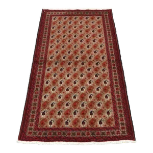 Baloch Rug 3'1'' X 5'5'' Brown Wool Vintage Tribal Hand-Knotted Oriental Carpet