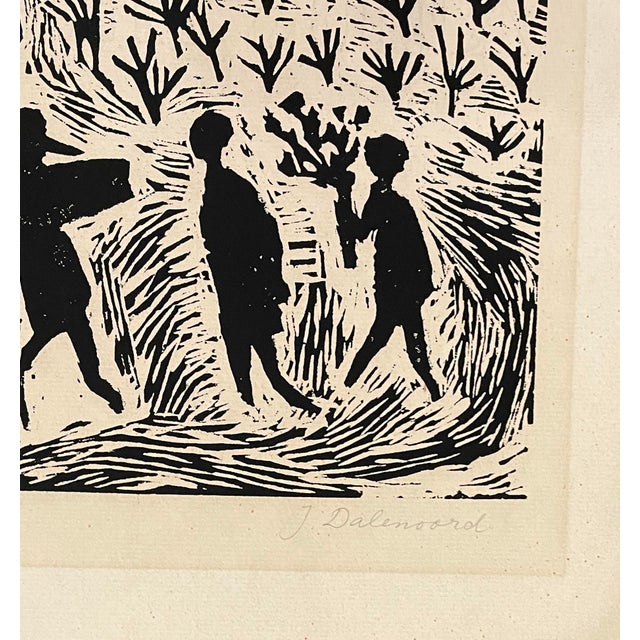 Jenny Johanna Dalenoord (Dutch, born Indonesia, 1918 – 2013) "Memento" 1953, woodblock print on paper; signed, dated and...