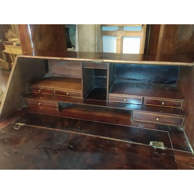 English Secretaire in Mahogany For Sale - Image 6 of 9