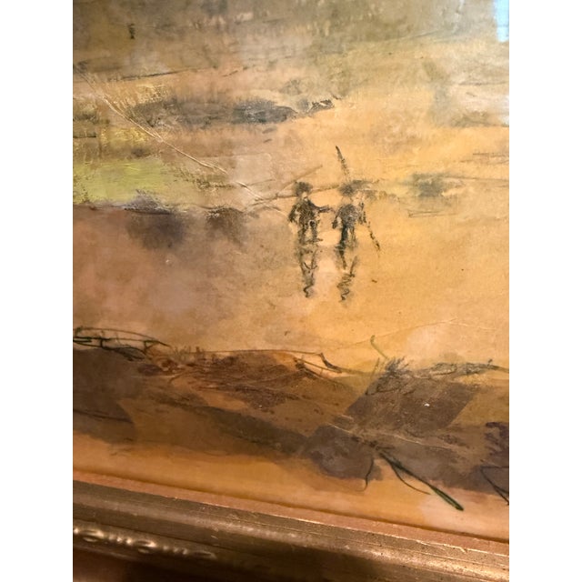 Artwork by Merwin Richard Altfeld 1966 Original Malibu California Mixed-Media Painting For Sale - Image 12 of 15