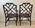 Vintage Chinese Chippendale Organic Bamboo Dining Armchairs - A Pair For Sale In Los Angeles - Image 6 of 16
