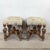 This elegant pair of vintage upholstered footstools reflects the refined symmetry and decorative restraint associated with...