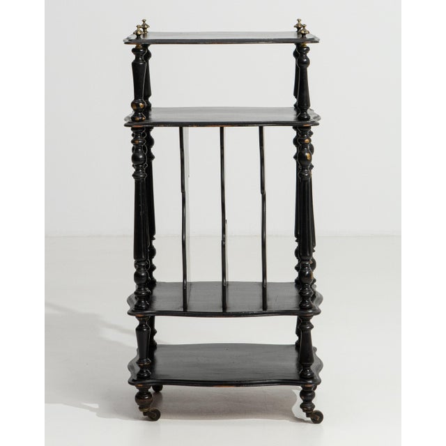 19th Century French Napoleon III Black Etagere Shelf For Sale - Image 11 of 14
