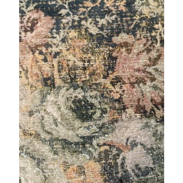 Distressed, beautiful, hand-made floral jacquard throw pillow. There is no zipper attached to this pillow. This fabric is...