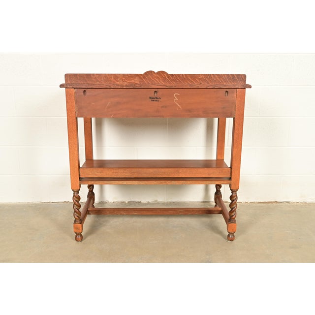 Stickley Brothers Antique Mission Oak Arts & Crafts Buffet Server, Circa 1910 For Sale - Image 11 of 13