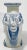 Mid 20th Century Vintage Ceramic Blue and White Elephant Stand For Sale - Image 5 of 11