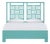 Finn Standard Bed Queen - Turquoise For Sale