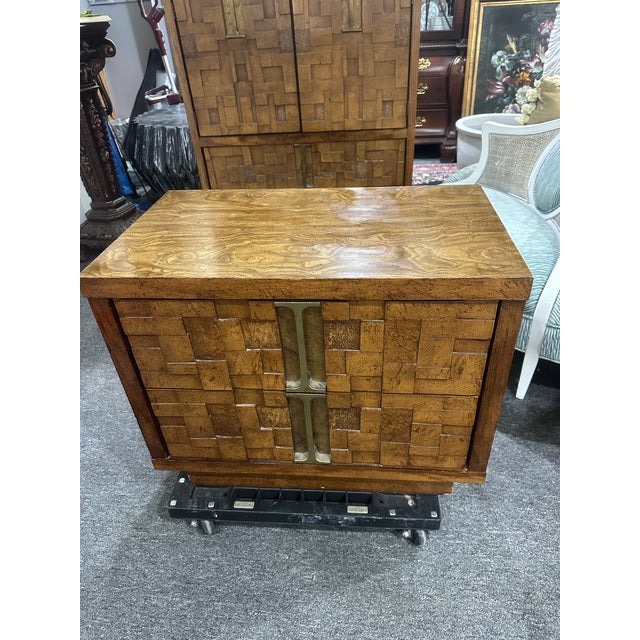 1970s 1970S Burlington House Brutalist Nightstand For Sale - Image 5 of 5