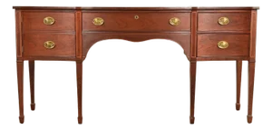 Kindel Furniture Federal Inlaid Mahogany Sideboard Credenza, Newly Refinished