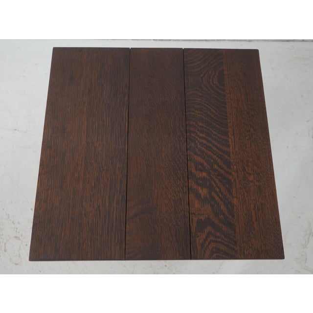 1990s Stickley Small Mission Oak Dropleaf Occasional Table For Sale - Image 5 of 18