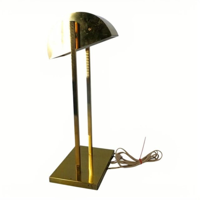 Mid-Century Modern 1970's Brass Demilune Desk Lamp by George Kovacs For Sale - Image 3 of 6