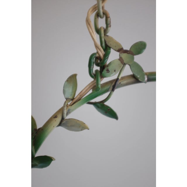 1950s Half Moon Leaf Decorated Outdoor Pendant For Sale - Image 4 of 8