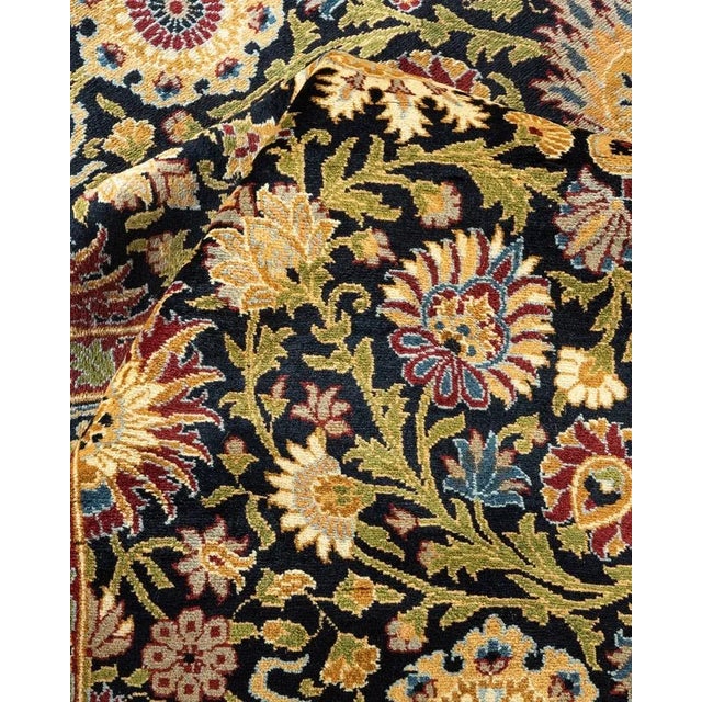 Textile Mogul, One-of-a-Kind Hand-Knotted Area Rug in Black, 9' 0" x 15' 5" For Sale - Image 7 of 8