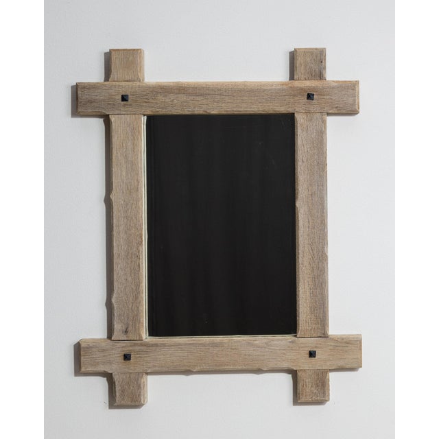19th Century France Antique White Wood Mirror For Sale - Image 4 of 10