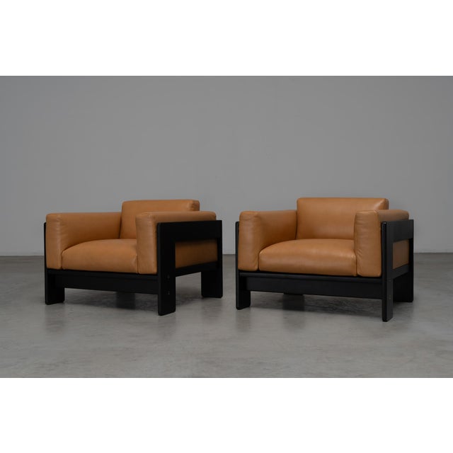 Mid-Century Modern Vintage Bastiano Club Chairs by Afra and Tobia Scarpa for Gavina, 1960s, Set of 2 For Sale - Image 3 of 18