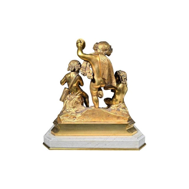 19th Century Gilded Bronze Sculptural Group, 1900 For Sale - Image 11 of 18