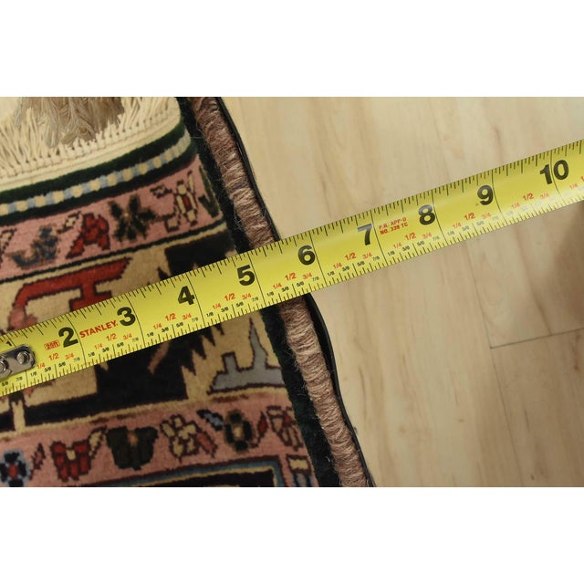 Heriz Rug 5’11” X 8’11” Blue Wool Vintage Tribal Hand-Knotted Oriental Carpet For Sale - Image 12 of 14