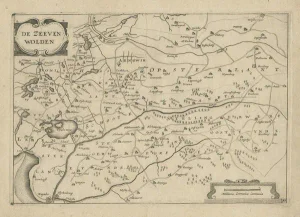 Antique Map of the Region of Zevenwouden, 1660