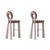 Brown Mary Bar Chairs with Wood or Lacquered Legs by Ottiu, Set of 2 For Sale - Image 8 of 8