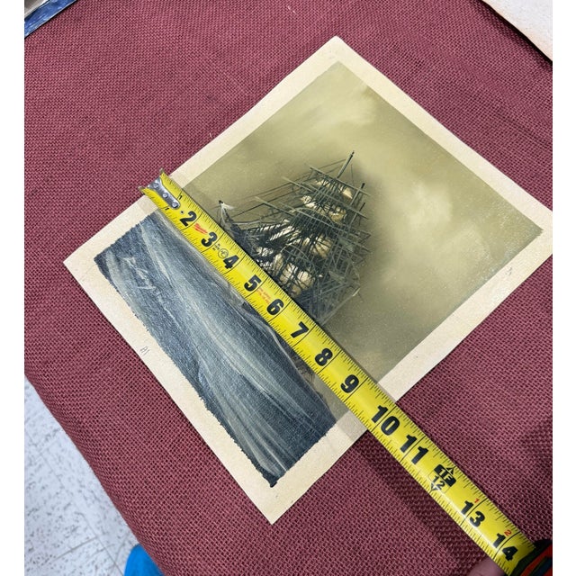 1950s 1950s Renato Longanesi Clipper Ship Original Oil on Canvas Seascape Painting For Sale - Image 5 of 5