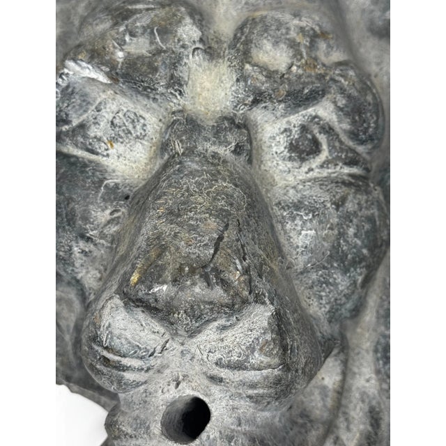 Metal Victorian Renaissance Revival Lion Fountain Outdoor Spout Finial Sculpture British, Circa 1890 For Sale - Image 7 of 16