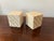 Tan Vintage Travertine Cube Bookends by Fratelli Mannelli - a Pair For Sale - Image 8 of 9