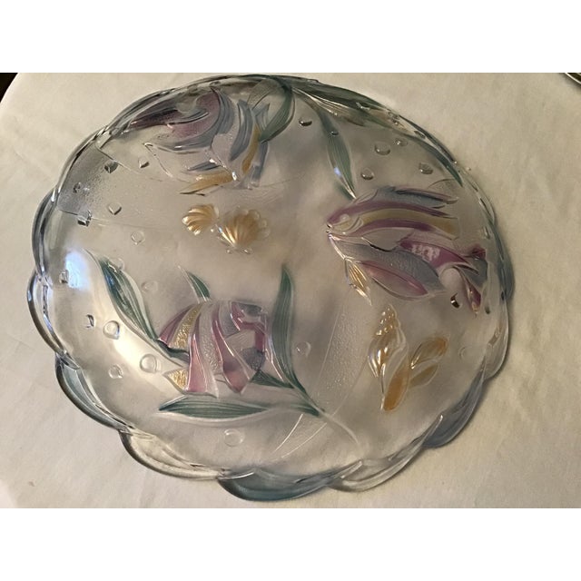 Large Vintage Murano Art Decor Glass Fish Decorative Serving Tray Chairish