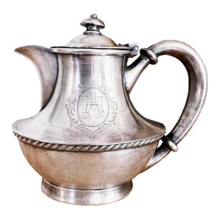 Antique Silver Plated Teapot From Astor House Hotel Nyc For Sale